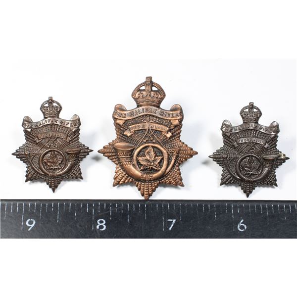 #355 WW2 Canadian Halifax Rifles Cap Badge Collars