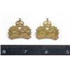 Image 1 : #371 WW2 Canadian Elgin Regiment Collar badge pair