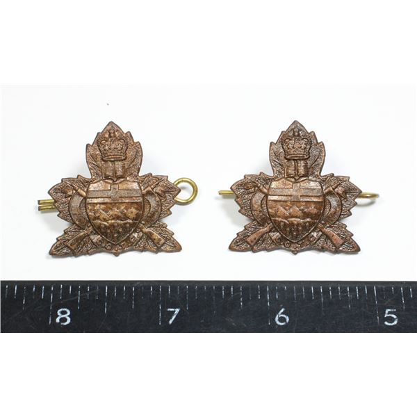 #374 WW2 Canadian Officers Training Corps Collars