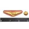 Image 1 : #379 WW2 Gilt Royal Canadian Air Force wedge badge