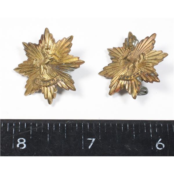 #384 Matching British Collar Badge Pair