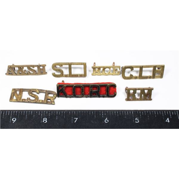 #393 Lot of WW2 Canada Shoulder Titles inc  RCE