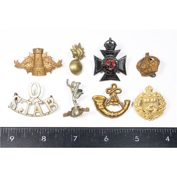 #400 Lot Assorted British Canadian Military Badges