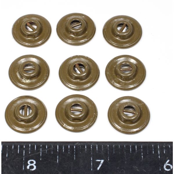 #408 WW2 Lot of 9 Canadian Battle Dress Buttons