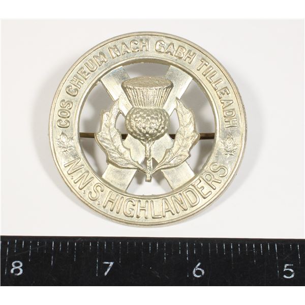 #411 North Nova Scotia Highlanders Cap Badge