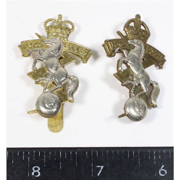 #424 WW2 + Cold War RCEME Canada cap badge lot