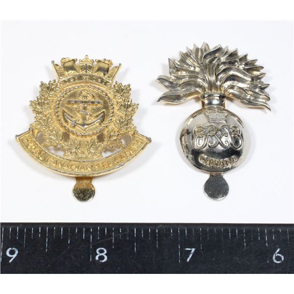 #429 Lot of 2 cap badge Royal Canadian Sea Cadets