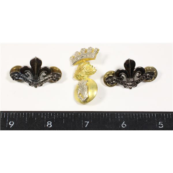 #430 Lot Canadian Military Insignia +Collar Pair