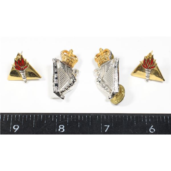 #438 2 Pairs Canadian Military Collar Badge pairs