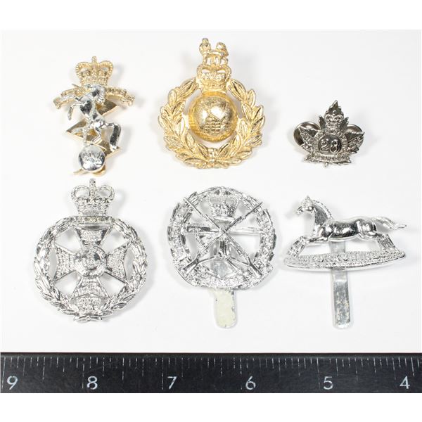 #442 Lot of 5 British Staybrite Cap Badges  REME