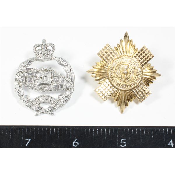 #446 British Royal Tank Regiment Cap Badge Lot