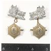 Image 1 : #449 2 Pairs Canadian Military Collar Badge