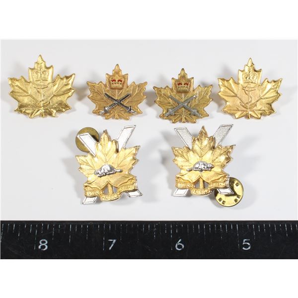 #452 3 Pairs Canadian Military Collar Badge