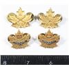 Image 1 : #453  2 Pairs Canadian Military Collar Badge