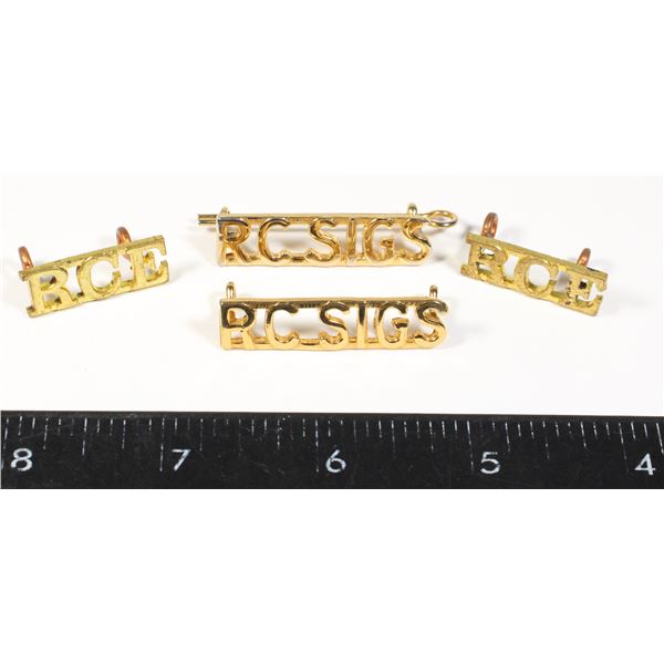 #454 2 Pairs Canadian Military Shouder Titles  RCE