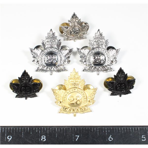 #457 Lot 7 Reunion Insignia 28th CEF Queens Crown