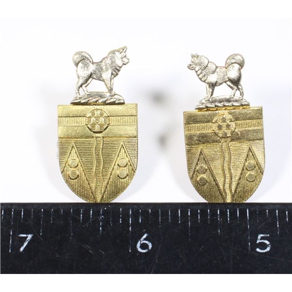 #460 Canadian Yukon Regiment Collar Badge Set