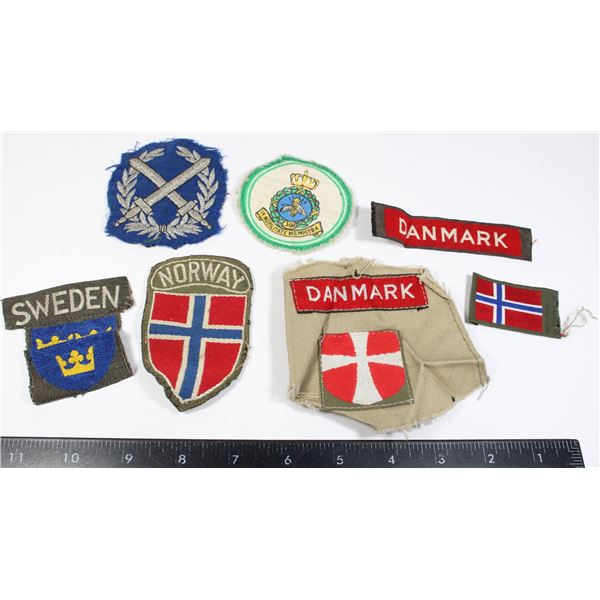 #472 7 European Military patch crest Norway Sweden