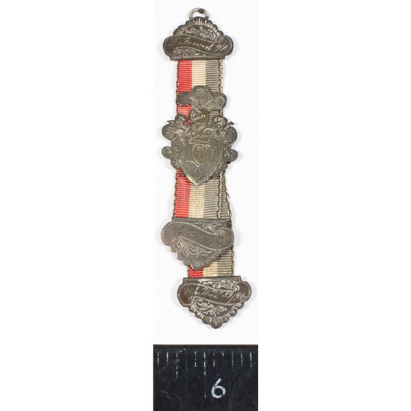 #477 1800's German Silver Watch Fob w/Scrolls