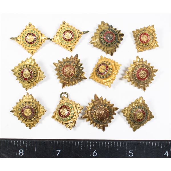 #481 WW2 12 British Canadian Military Pips Uniform