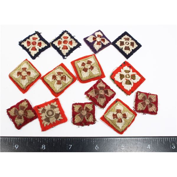 #482 WW2 14 Cloth  British Canadian Military Pips