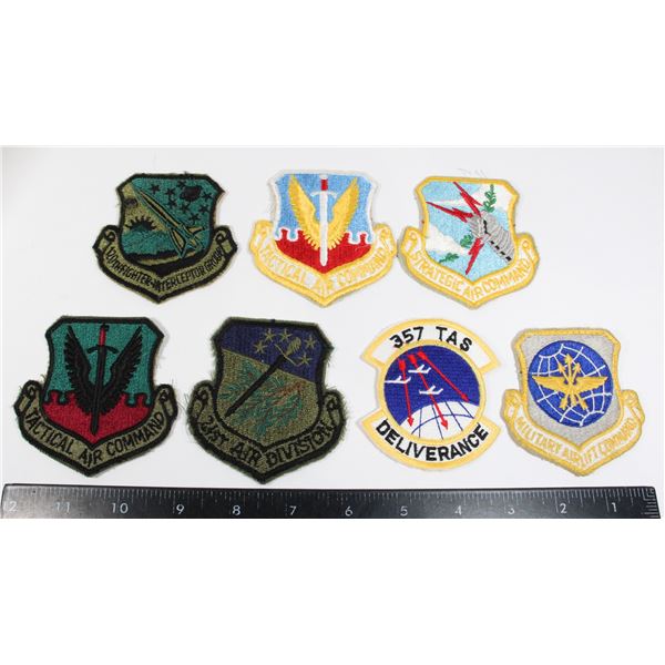 #516 7 United States Air Force Patches Crests