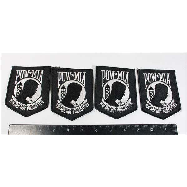 #520 Lot of 4 POW MIA Patch Crests