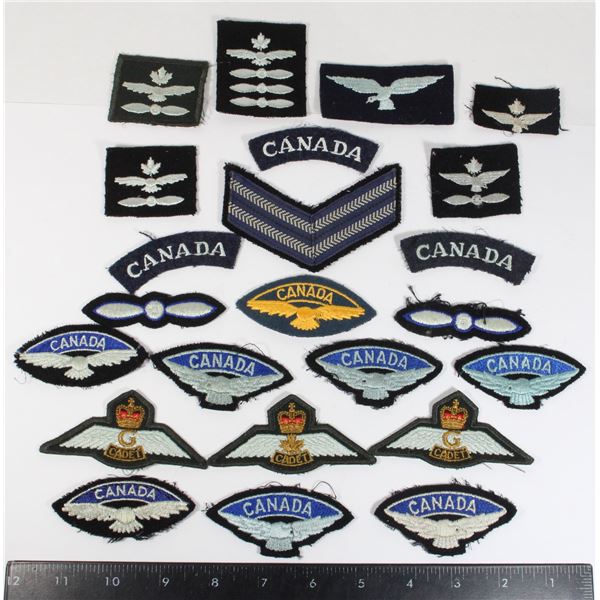 #523 Lot of 23 Assorted RCAF + Cadet Insignia
