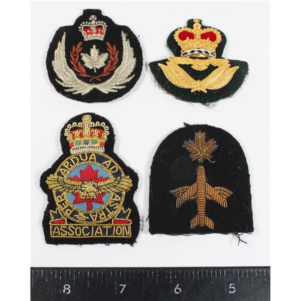 #525 RCAF + RCN 4 Patches inc Aviation Tech gold