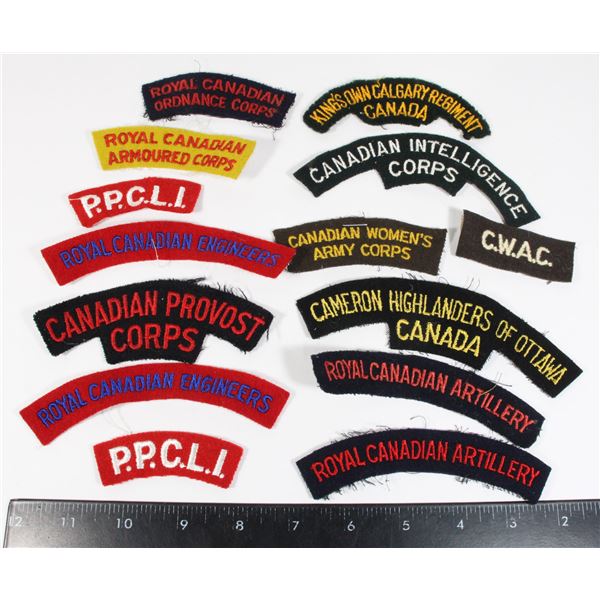 #531  PPCLI Shoulder Title Pair w/ Assorted Cloth