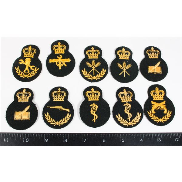 #532 10 Canadian Military Trade Insignia Armoured