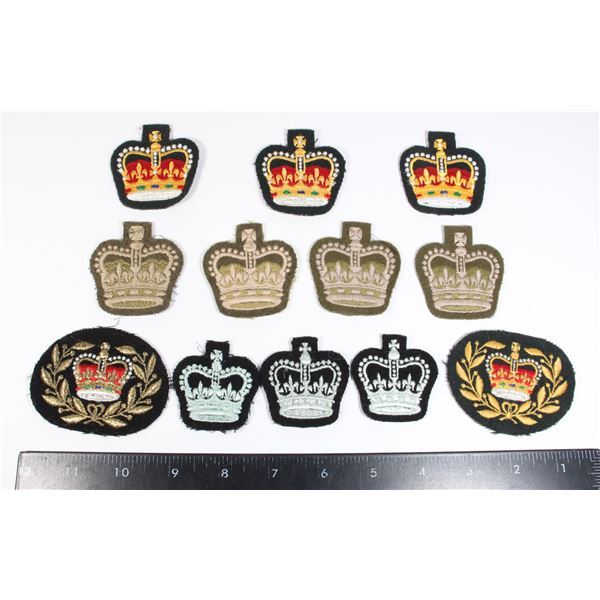 #542 Lot 12 Canadian QEII Military Crown Insignia
