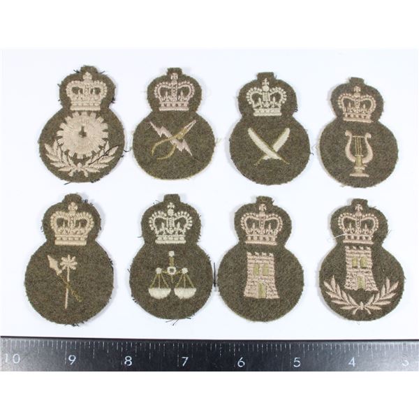 #543  8 Canadian Military Trade Insignia Green