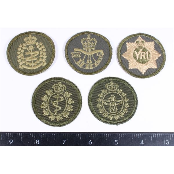 #546 Canadian Military Regimental Patches Lot of 5