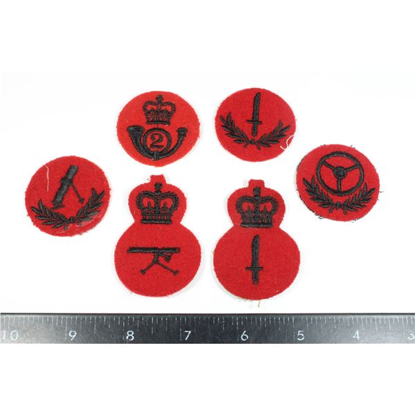 #547  6 Canadian Military Trade Insignia Red