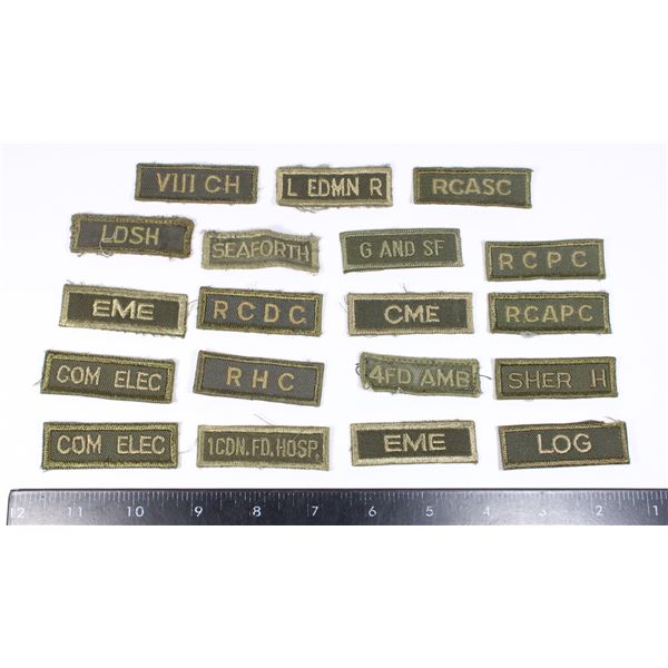 #549 Canadian Military Shoulder Titles Regiments