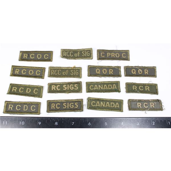 #550  Canadian Military Shoulder Titles Regiments