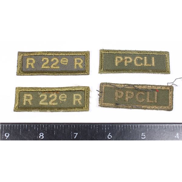 #551 PPCLI + Royal 22nd Regiment Shoulder Titles