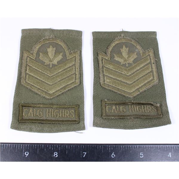 #555 Pair Calgary Highlanders Shoulder Board