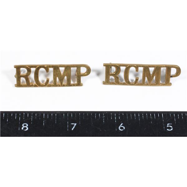 #563 RCMP Shoulder Title Pair 1940's