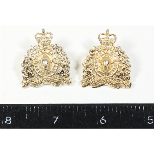 #570 1970's RCMP Collar Badges Staybrite  Gaunt