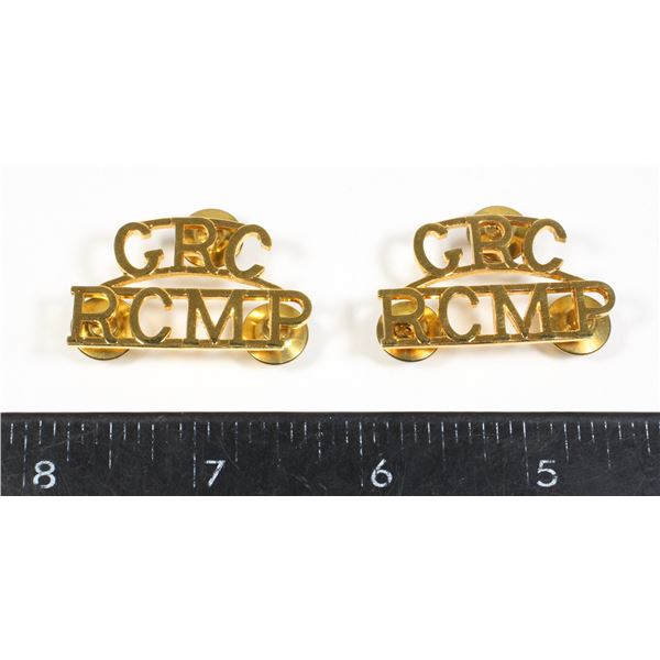 #574 GRC RCMP Vintage Shoulder Title Set