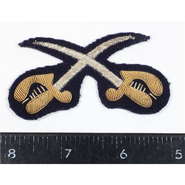 #583 RCMP Crossed Swords Sabres Badge Gold