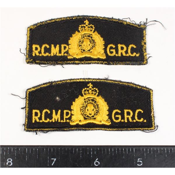 #592 RCMP GRC Patch Pair Lot of 2 20th Century