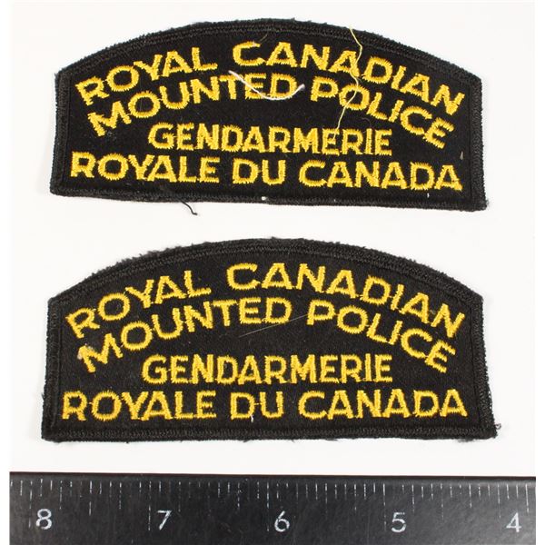 #593 Bilingual RCMP Uniform Patch Pair Lot