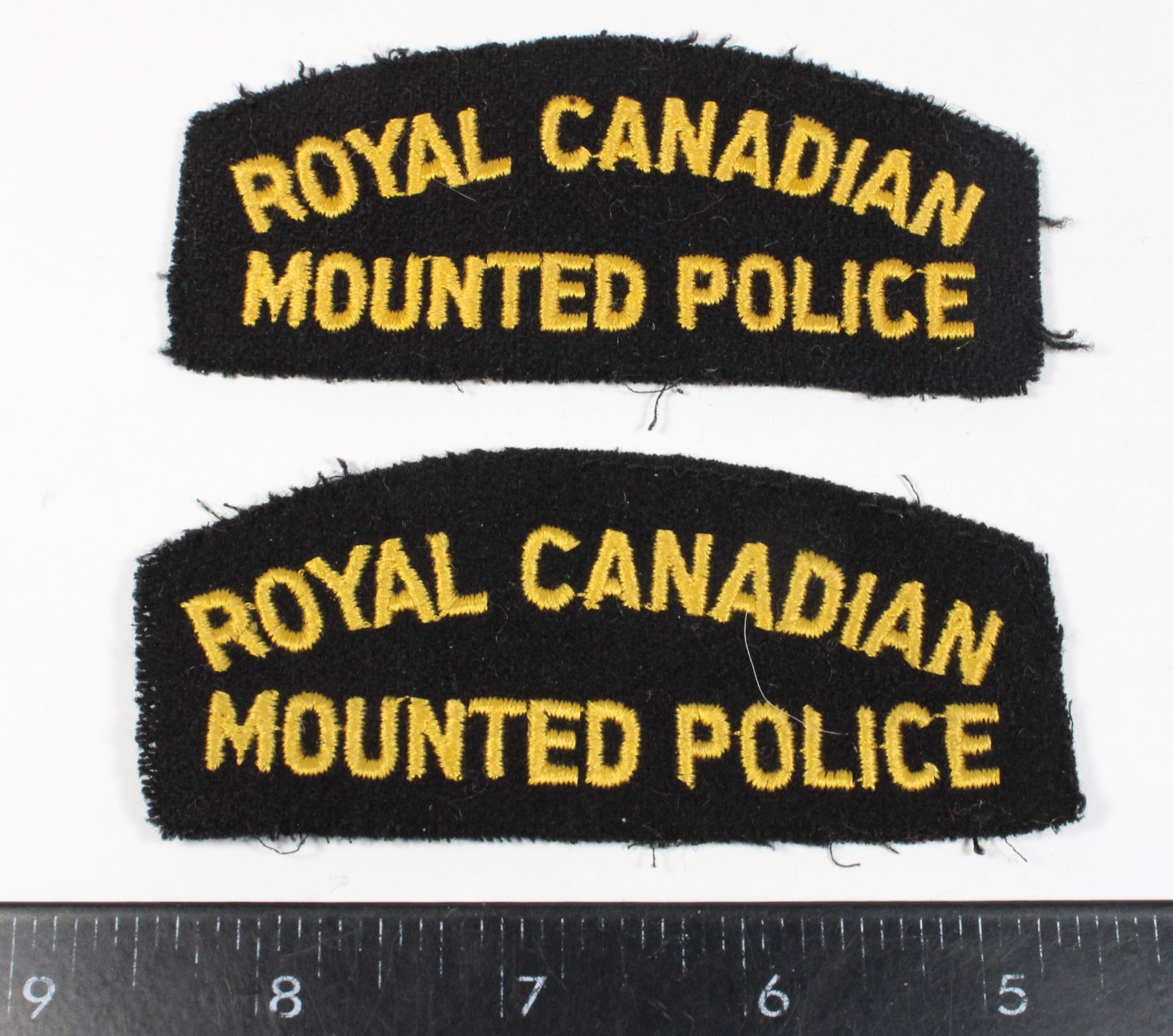 #594 1960's RCMP Uniform Patch Pair Lot