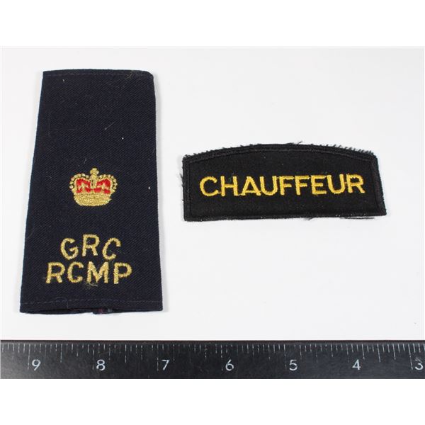 #596 RCMP GRC Shoulder Board + Chauffeur Patch