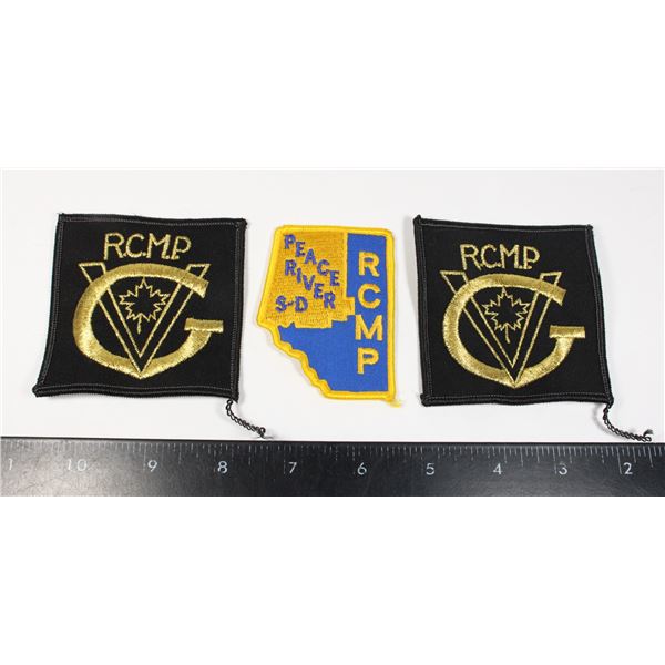 #600 RCMP Peace River and Patch Pair lot of 3