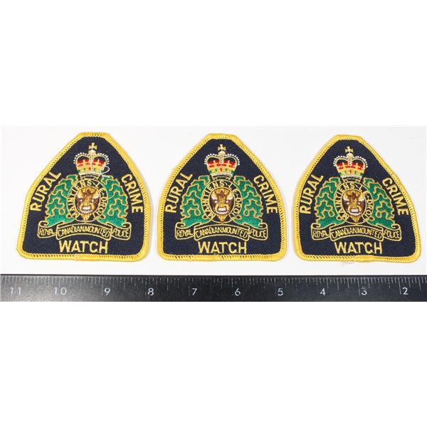 #604 Lot 3 RCMP Rural Crime Watch RCMP Patches