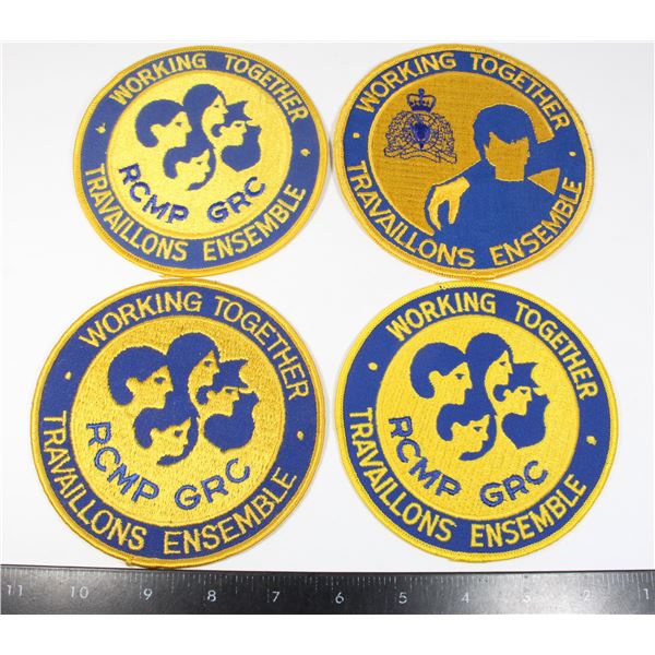 #605 Lot 4 RCMP GRC Worling Together large crests
